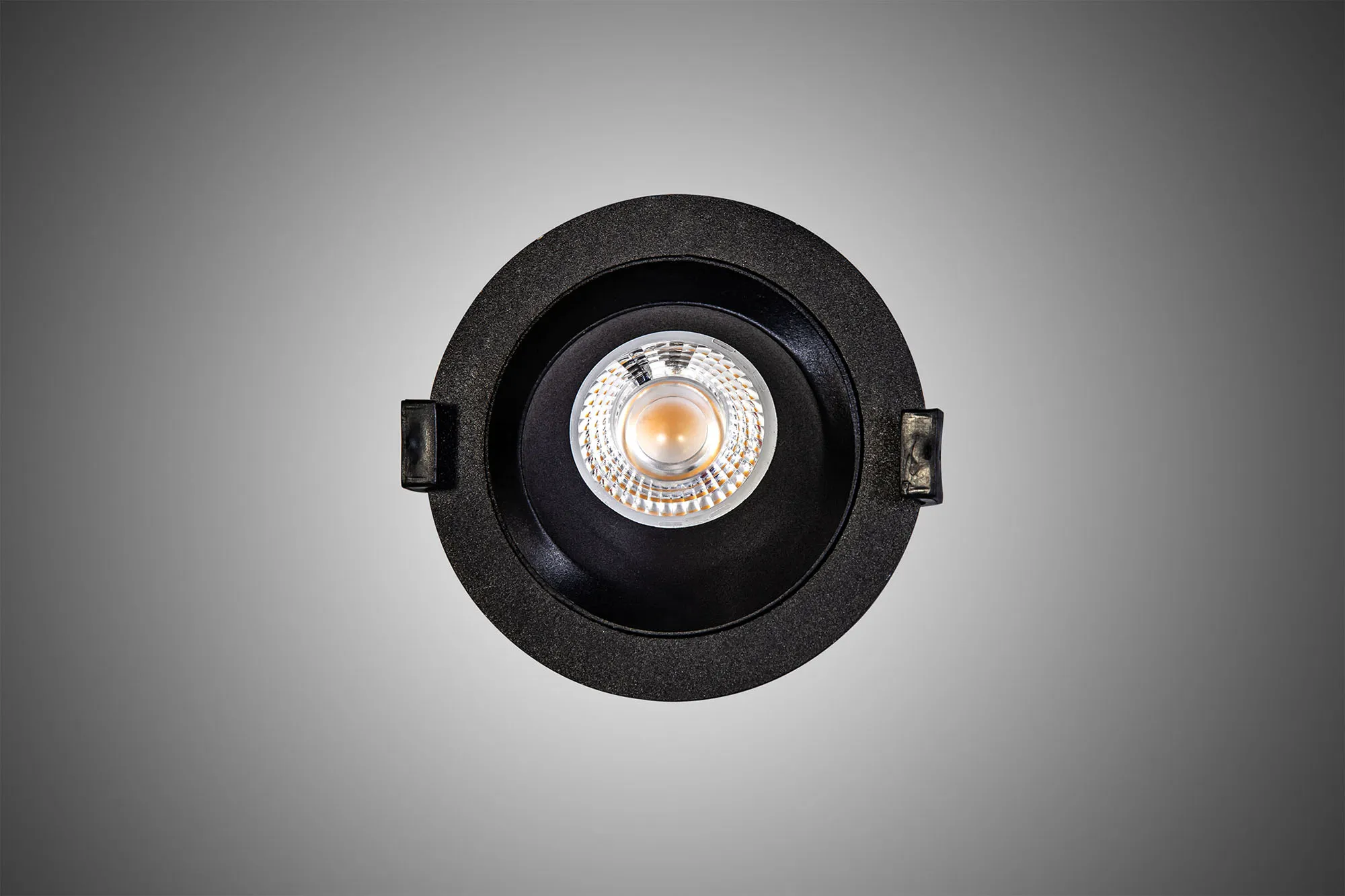 Bonia 10 Dimmable Tridonic 10W 631lm 2700K 36°, Black/Black 27° Angled Round Downlight , NO DRIVER REQUIRED, 5yrs Warranty DM201170  Dlux Bonia 10